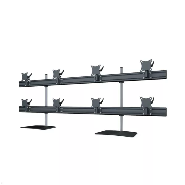 MonLines MTH288B Flat 4+4 Monitorhalterung mit Tischstandfu? bis 32 Zoll, schwar...