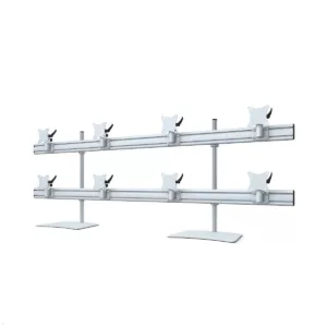 MonLines MTH288G Flat 4+4 Monitorhalterung mit Tischstandfu? bis 32 Zoll, grau