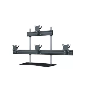 MonLines MTH289B Flat 3+1 Monitorhalterung mit Tischstandfu? bis 24 Zoll, schwar...