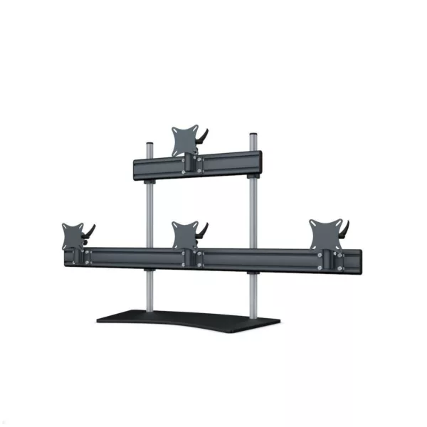 MonLines MTH289B Flat 3+1 Monitorhalterung mit Tischstandfu? bis 24 Zoll, schwar...