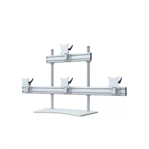 MonLines MTH289G Flat 3+1 Monitorhalterung mit Tischstandfu? bis 24 Zoll, grau