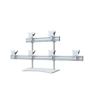 MonLines MTH291G Flat 4+2 Monitorhalterung mit Tischstandfu? bis 19 Zoll, grau