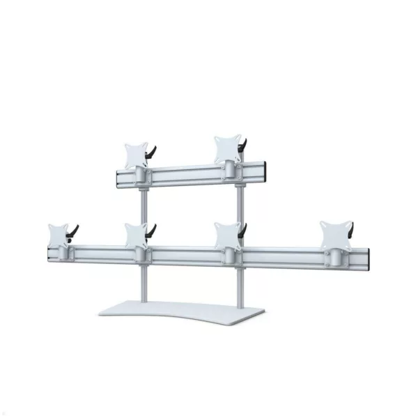 MonLines MTH291G Flat 4+2 Monitorhalterung mit Tischstandfu? bis 19 Zoll, grau