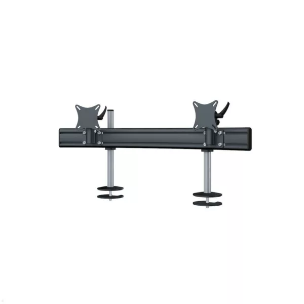 MonLines MTH293B Para 2er Monitor Tischhalter Einbau bis 32 Zoll, schwarz
