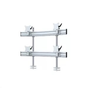 MonLines MTH296G Para 2+2 Monitor Tischhalter Einbau bis 32 Zoll, grau