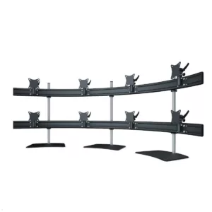 MonLines MTH299B Para 4+4 Monitor Tischhalter Standfu? bis 32 Zoll, schwarz