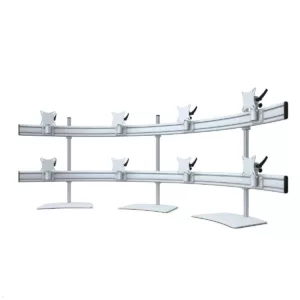 MonLines MTH299G Para 4+4 Monitor Tischhalter Standfu? bis 32 Zoll, grau