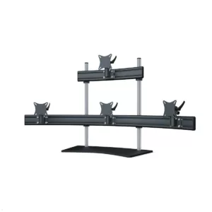 MonLines MTH303B Para 3+1 Monitor Tischhalter Standfu? bis 24 Zoll, schwarz