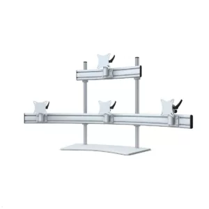 MonLines MTH303G Para 3+1 Monitor Tischhalter Standfu? bis 24 Zoll, grau