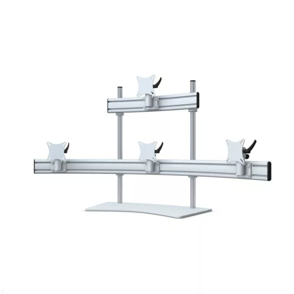 MonLines MTH303G Para 3+1 Monitor Tischhalter Standfu? bis 24 Zoll, grau
