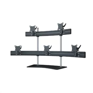 MonLines MTH304B Para 3+2 Monitor Tischhalter Standfu? bis 24 Zoll, schwarz