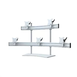 MonLines MTH304G Para 3+2 Monitor Tischhalter Standfu? bis 24 Zoll, grau