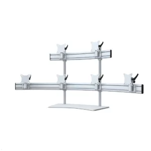 MonLines MTH305G Para 4+2 Monitor Tischhalter Standfu? bis 19 Zoll, grau