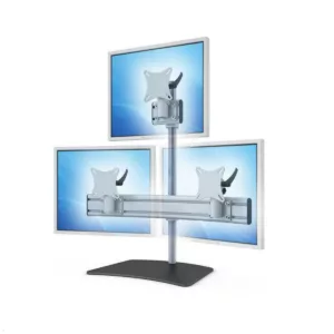 MonLines MTH306G Para 2+1 Monitor Tischhalter Standfu? bis 19 Zoll, grau