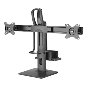 MonLines MTS002B Tisch Monitorst?nder f?r 2 Monitore mit PC Halterung