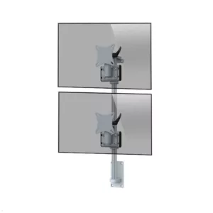 MonLines MWH201G Flat 2-fach vertikal Monitor Wandhalterung 25-32 Zoll, grau