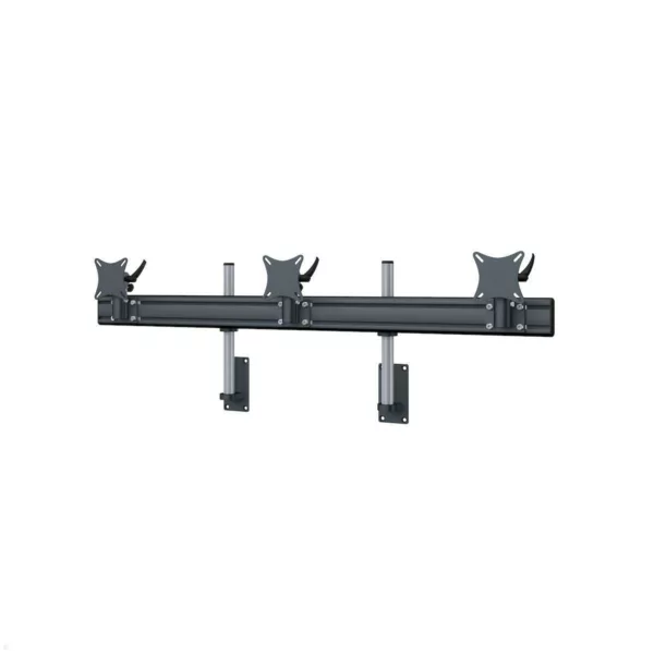 MonLines MWH202B Flat 3-fach Monitor Wandhalterung 25-32 Zoll, schwarz