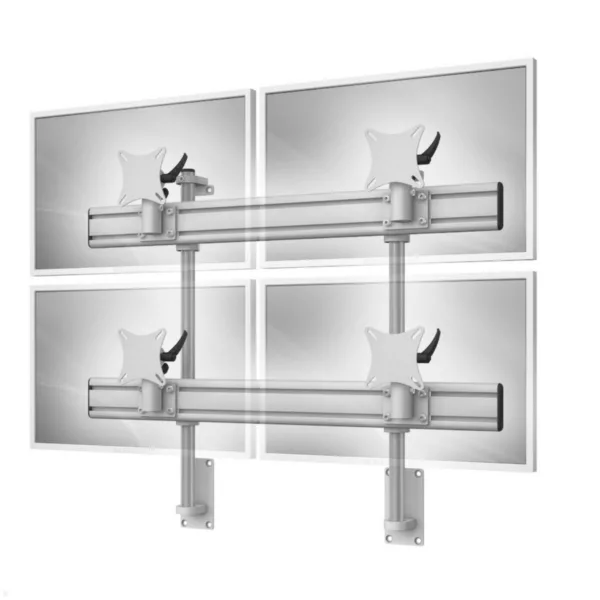 Monlines MWH206G 2+2 Monitor Wandhalterung f?r 4 Monitore, grau