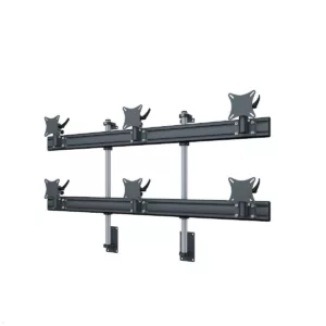 MonLines MWH217B Flat 3+3 Monitor Wandhalterung bis 32 Zoll, schwarz
