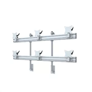 MonLines MWH217G Flat 3+3 Monitor Wandhalterung bis 32 Zoll, grau