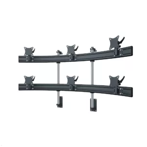 MonLines MWH225B Para 3+3 Monitor Wandhalterung bis 32 Zoll, schwarz