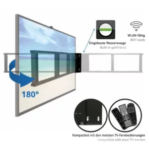 MonLines mySwing MSM06 elektrische TV Wandhalterung bis 65 Zoll, schwarz
