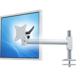 MonLines TFT-Star Monitor Tischhalterung Einbau mit Kabelauslass grau