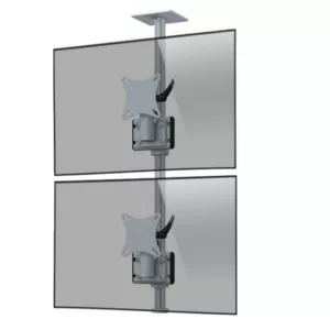 MonLines MDH201G Deckenhalterung 2 Monitore vertikal 25-32 Zoll, grau