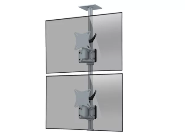 MonLines MDH201G Deckenhalterung 2 Monitore vertikal 25-32 Zoll, grau
