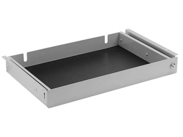 MonLines NTH002A Notebook Schublade unter dem Tisch mit Schloss, silber