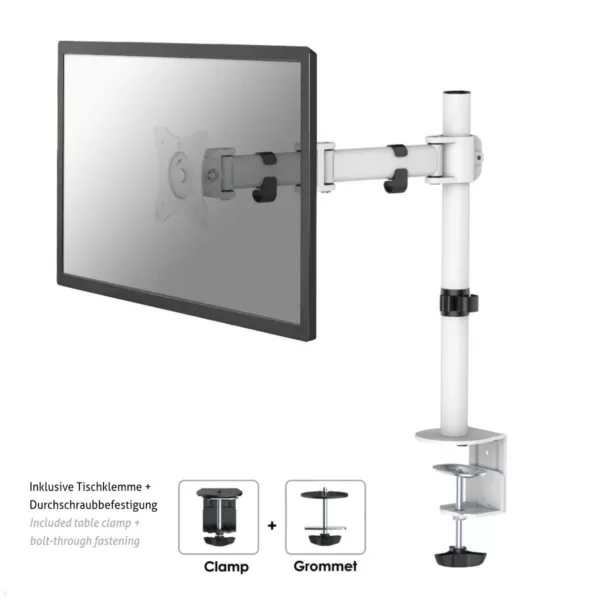 Neomounts Select NM-D135 Monitor Tischhalterung schwenkbar 10-30Zoll, wei?