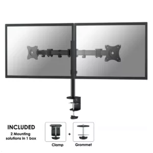 Neomounts Select NM-D135D Dual-Monitor Tischhalter schwenkbar 10- 27 Zoll, schwa...