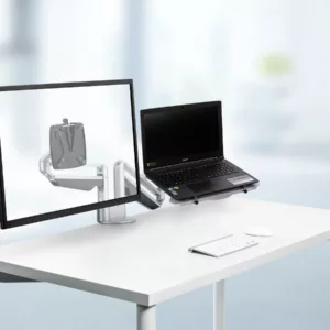 Novus Clu Duo Monitorhalter und Laptophalter, silber (990+4519+000)