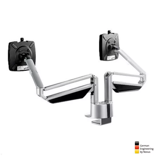 Novus Clu Duo XL C Monitorhalterung f?r 2 Monitore (990+4019+001), silber