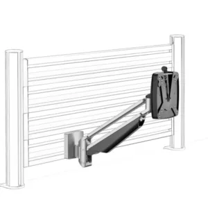 Novus Clu SlatWall Monitorhalterung schwenkbar, silber (990+1079+000)