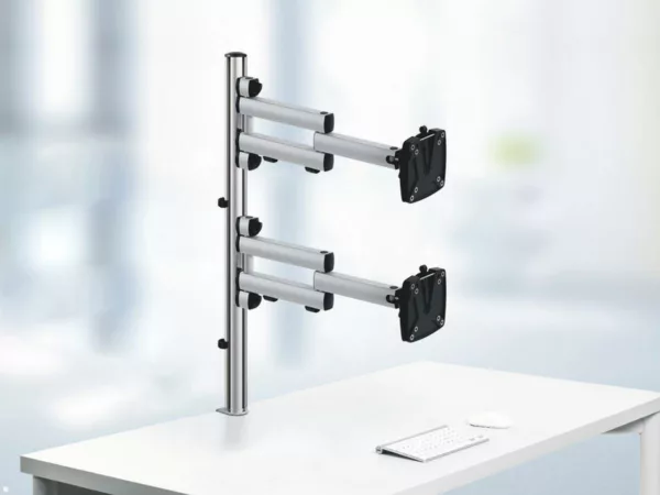 Novus Dual Monitorhalter TSS S?ule 845 Tischklemme mit Faltarm III