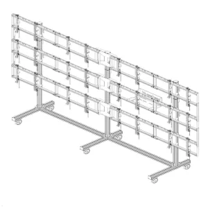 peerless DS-C555-4X3 portabler Videowand-Wagen