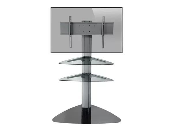 Peerless SS550P-S Monitorst?nder 32-50 Zoll mit 2 Glas-Ablagen, silber