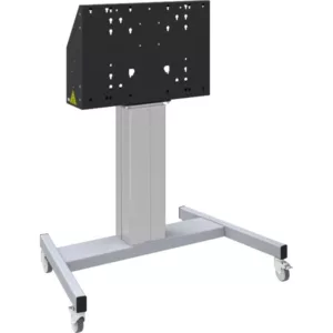 SmartMetals Mobiler Bodenlift f?r Bildschirme bis 86 Zoll, silber-grau