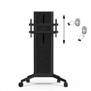 SMS EVER350 mobiler elektrischer TV St?nder 86 Zoll, Filz Cover schwarz (16-005-...