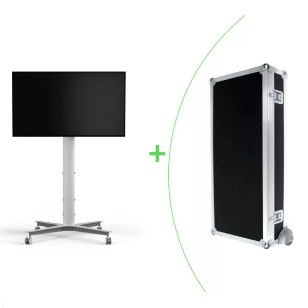 SMS Messekit Set mobiler Monitor Standfu? FH MT 2000 EU silber + Transportcase