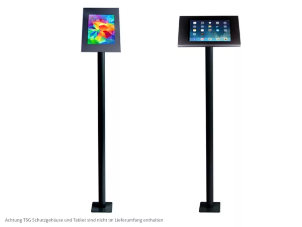 TabLines TBS002B Tablet Bodenst?nder zum Festschrauben, schwarz