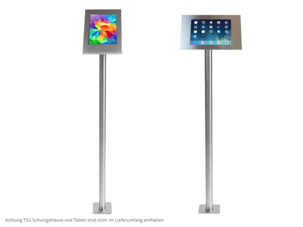 TabLines TBS002E Tablet Bodenst?nder zum Festschrauben, Edelstahl