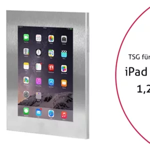 TabLines TSG009E Tablet Schutzgeh?use f?r Apple iPad Mini 1/2/3, Edelstahl