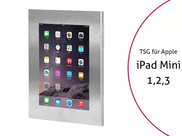 TabLines TSG009E Tablet Schutzgeh?use f?r Apple iPad Mini 1/2/3, Edelstahl
