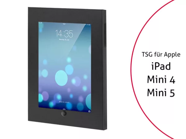 TabLines TSG027B Tablet Schutzgeh?use f?r Apple iPad Mini 4/5, HB, Schwarz