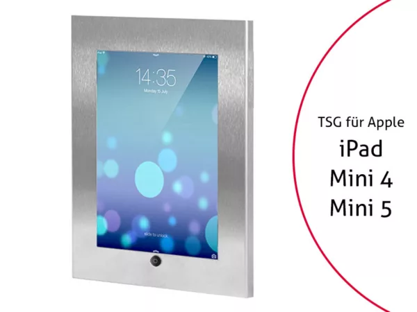 TabLines TSG027E Tablet Schutzgeh?use f?r Apple iPad Mini 4/5, HB, Edelstahl