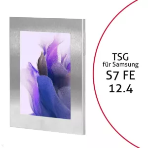TabLines TSG049E Tablet Schutzgeh?use f?r Samsung Tab S7 FE 12.4, Edelstahl