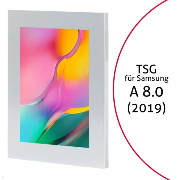 TabLines TSG072S Tablet Schutzgeh?use f?r Samsung Tab A 8.0 (2019), silber