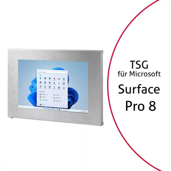 TabLines TSG083E Tablet Schutzgeh?use f?r Microsoft Surface Pro 8, Edelstahl